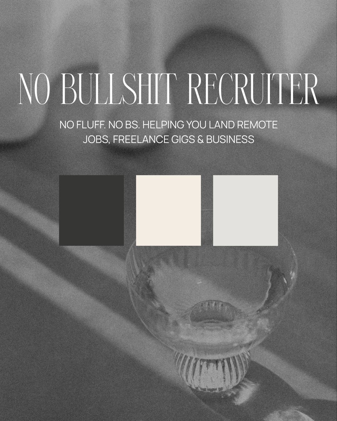 No Bullshit Recruiter – Brand Board mit Farben